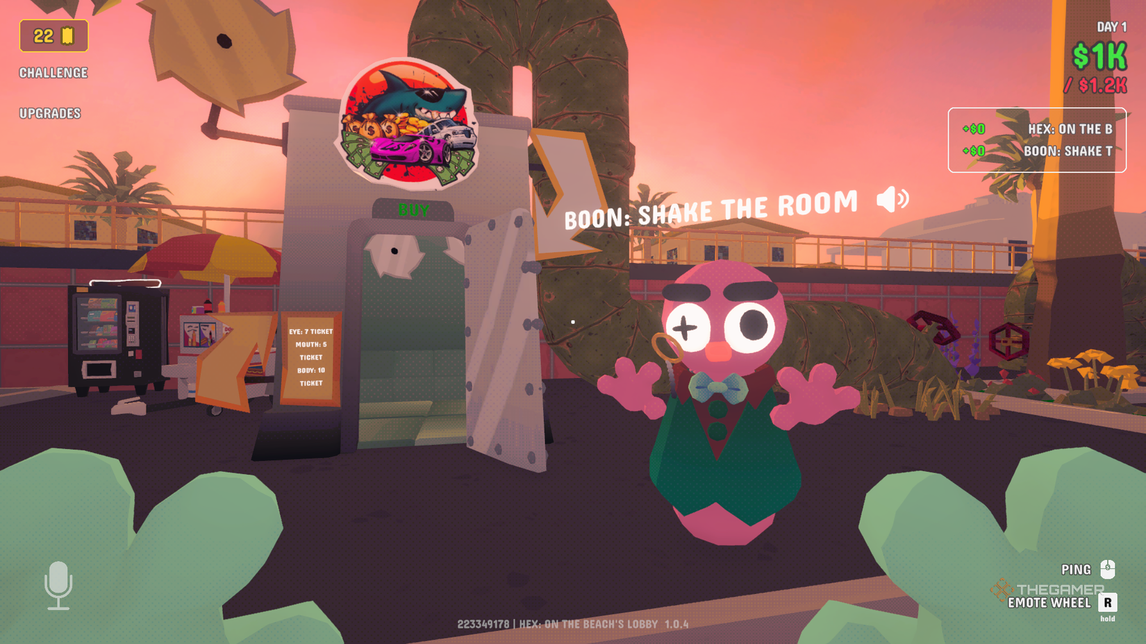 Player standing beside Body Shredder for body part trades